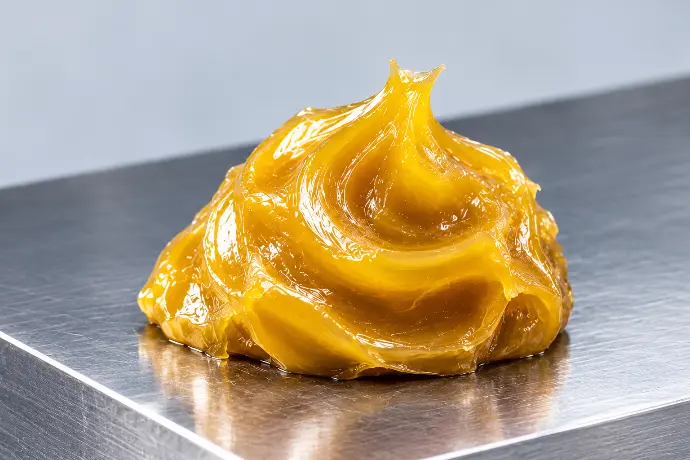 Golden-yellow industrial lithium grease supplied by Morgan Lubricants